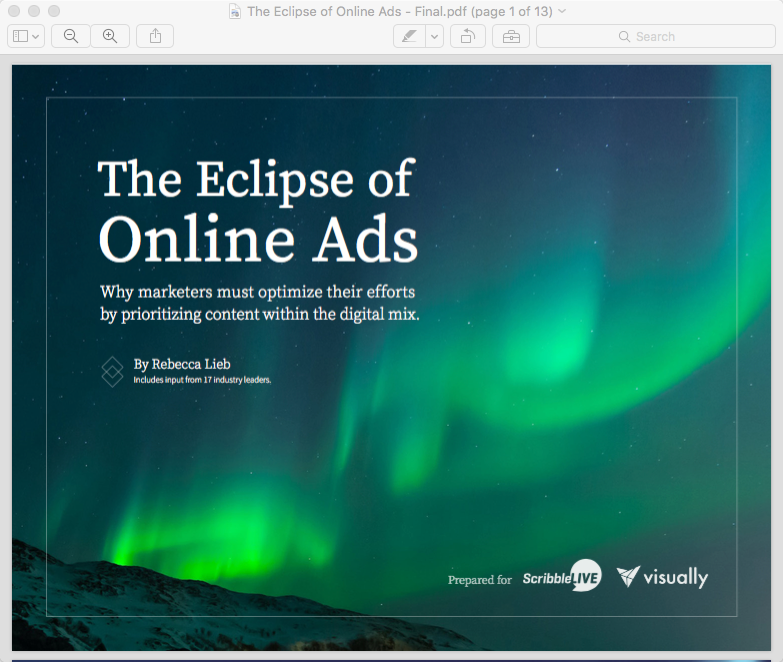 The Eclipse of Online Ads by Rebecca Lieb